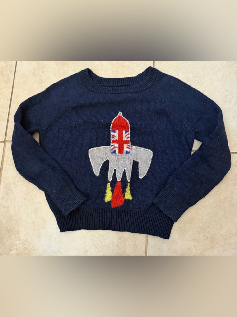 Mini Boden Rocket Ship Sweater